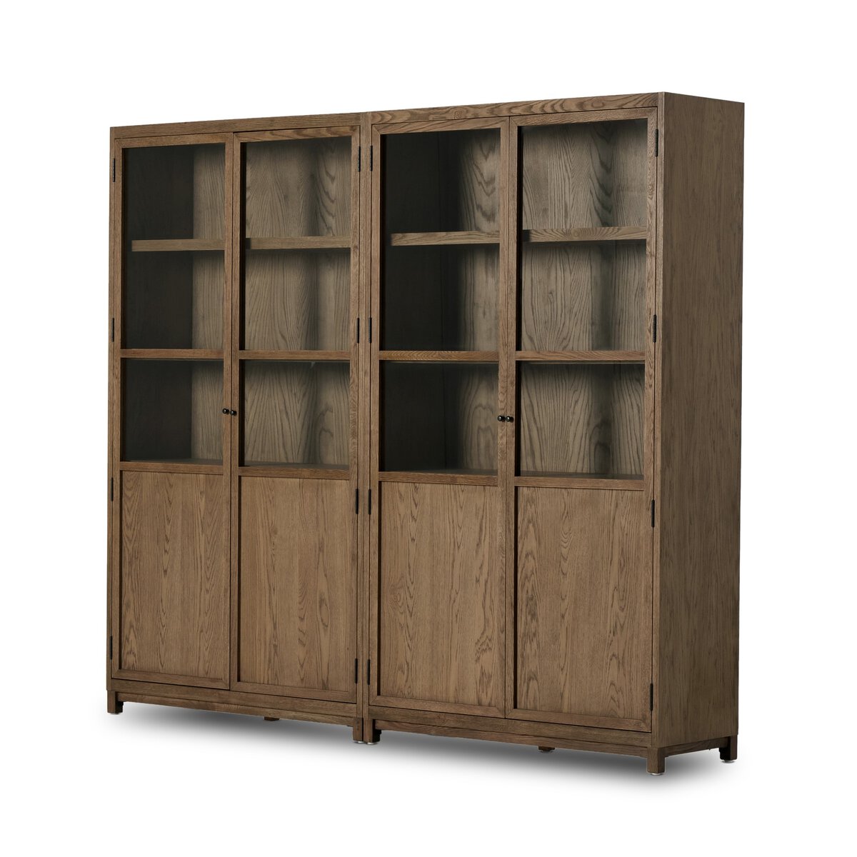 Lowry Panel and Glass Door Double Cabinet