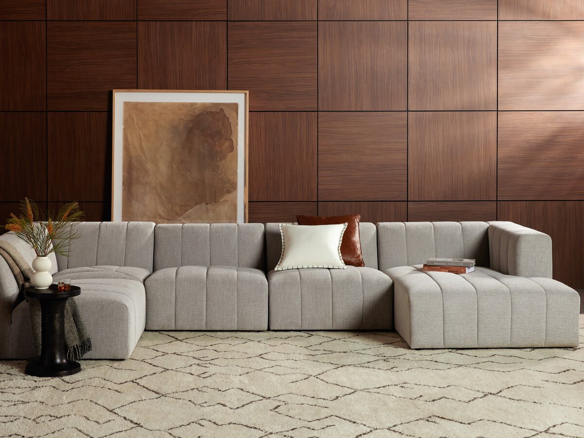 Larkspur Channeled 5-Piece Sectional