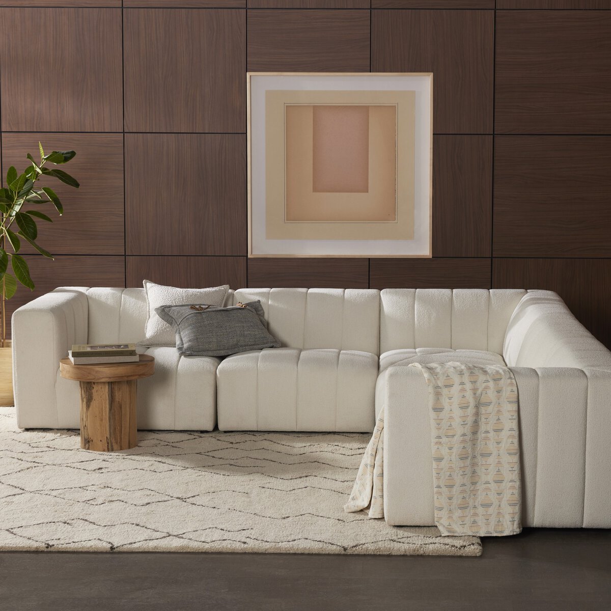 Larkspur Channeled 5-Piece Sectional