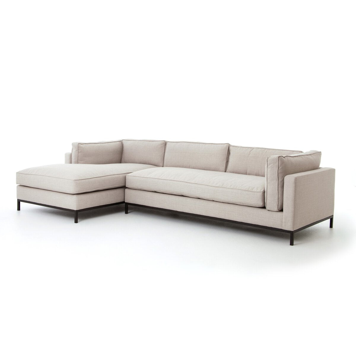 Green 2-Piece Chaise Sectional