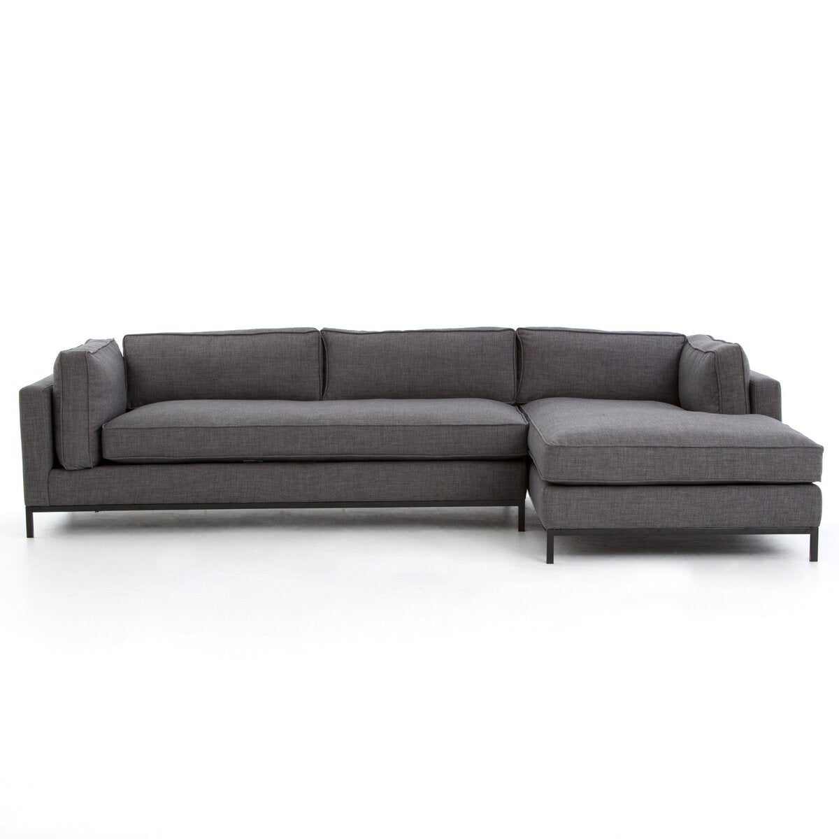 Green 2-Piece Chaise Sectional