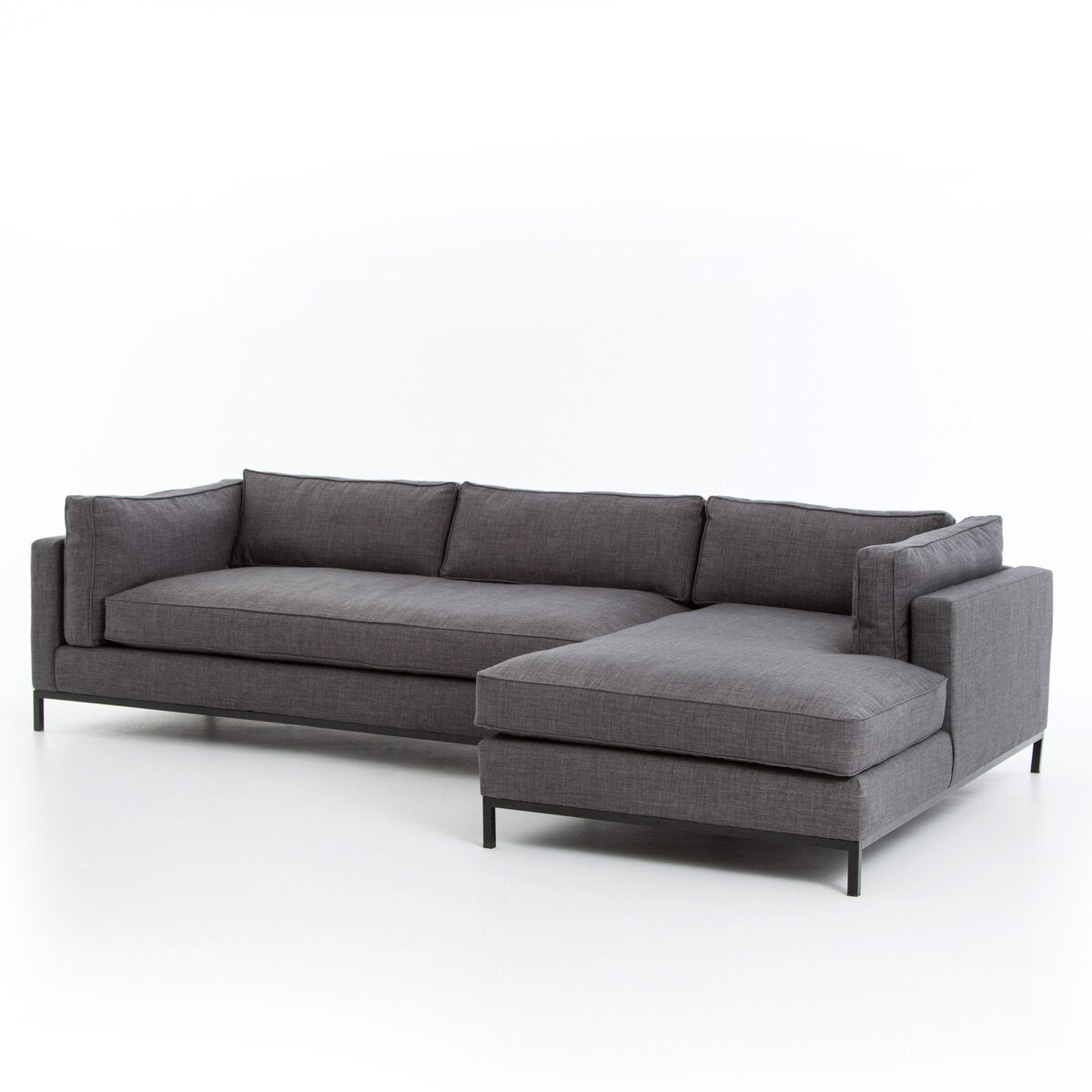 Green 2-Piece Chaise Sectional