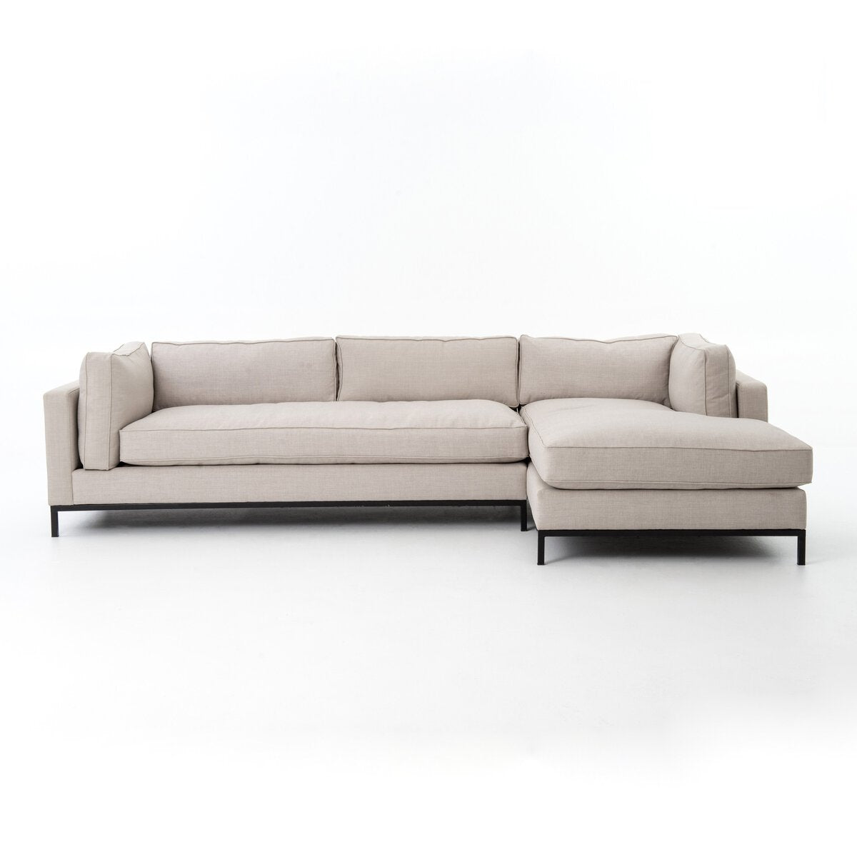 Green 2-Piece Chaise Sectional