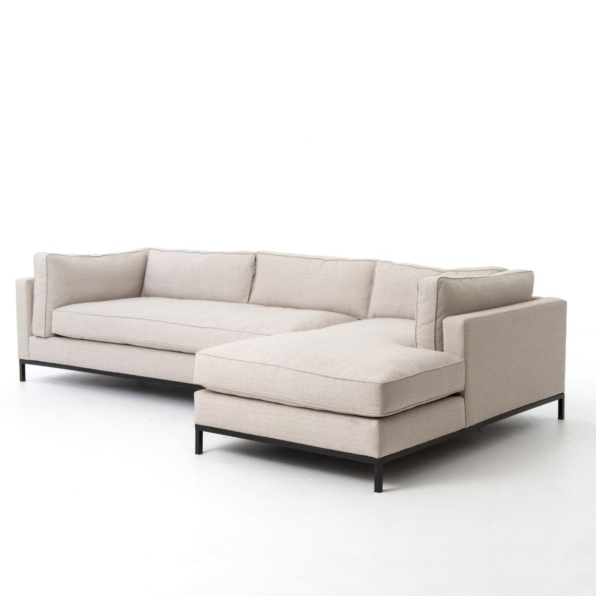 Green 2-Piece Chaise Sectional