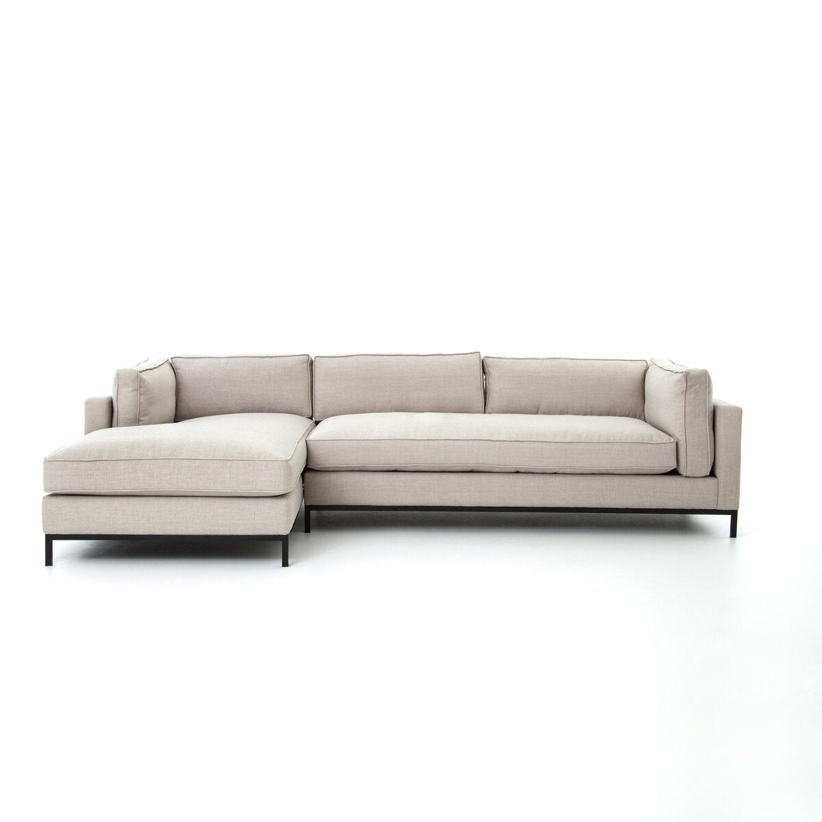 Green 2-Piece Chaise Sectional