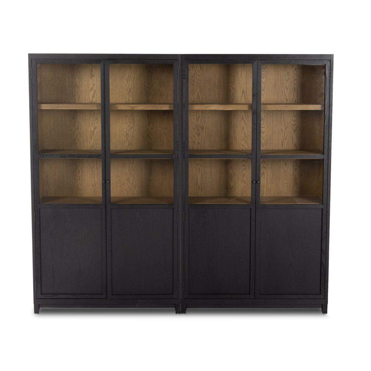 Lowry Panel and Glass Door Double Cabinet