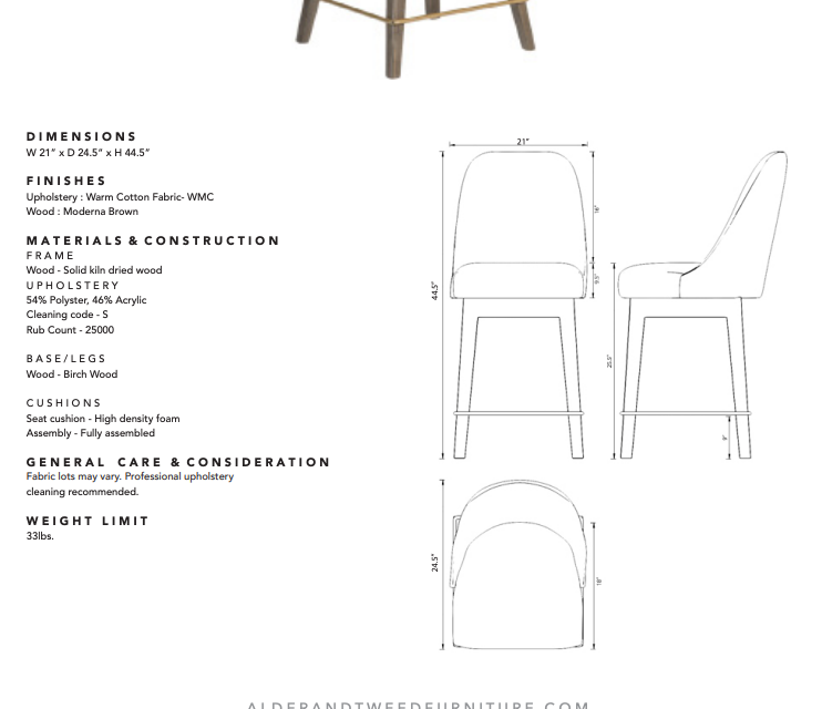 JUDAH SWIVEL COUNTER STOOL