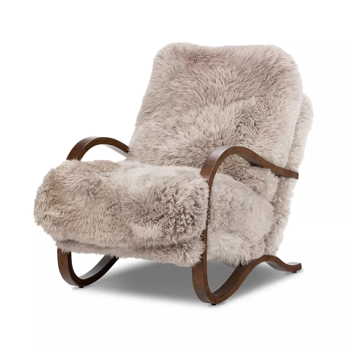 Tulare Chair Taupe Mongolian Fur