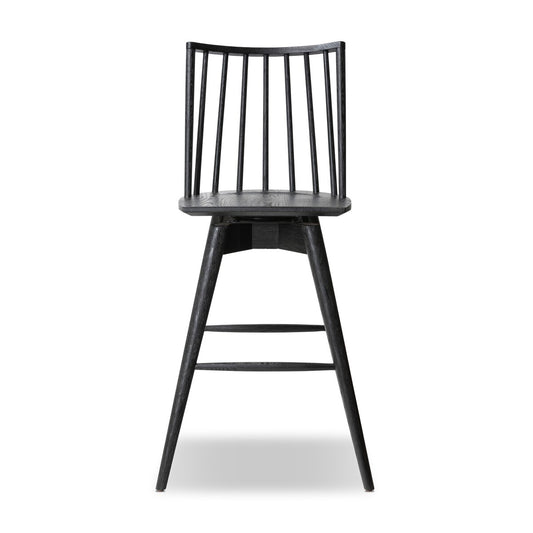 Lewis Swivel Stool - Black Oak